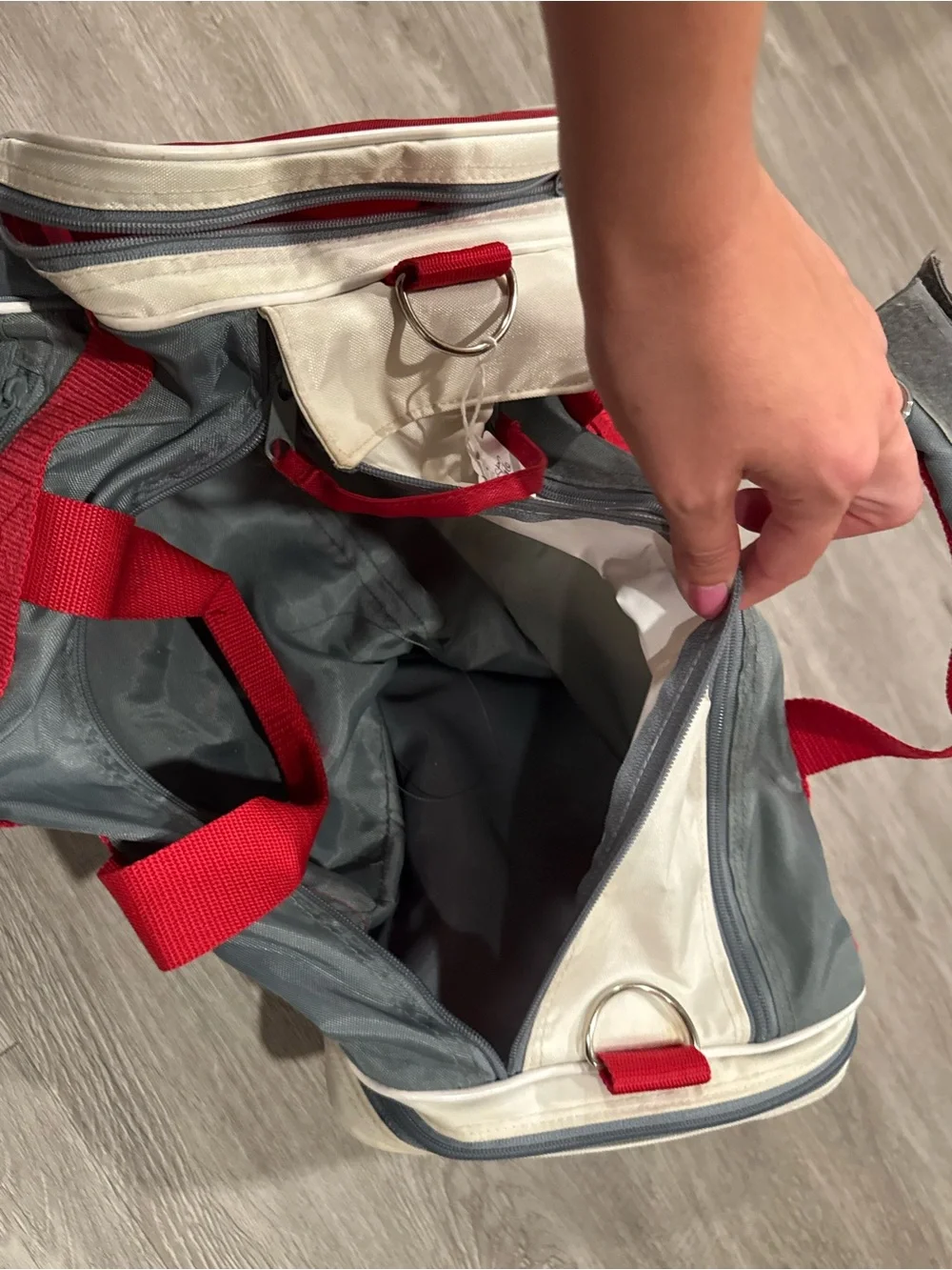 Gray & Red Vintage Winston Cigarettes Duffle Bag
